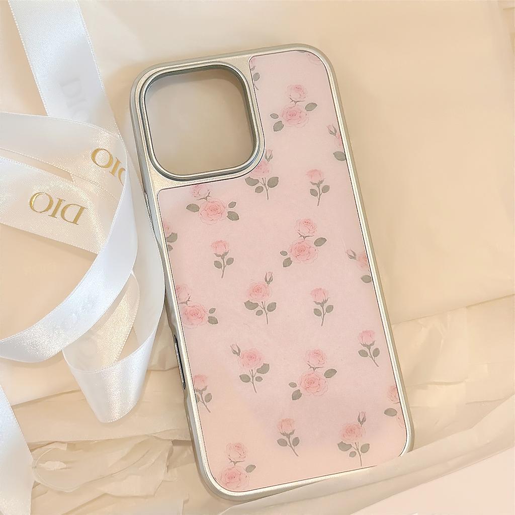 Korean for Apple 17 Promax Mobile Phone Case for IPhone 16 Magnetic 14 Pink Rose Stand 13 Hard for Huawei