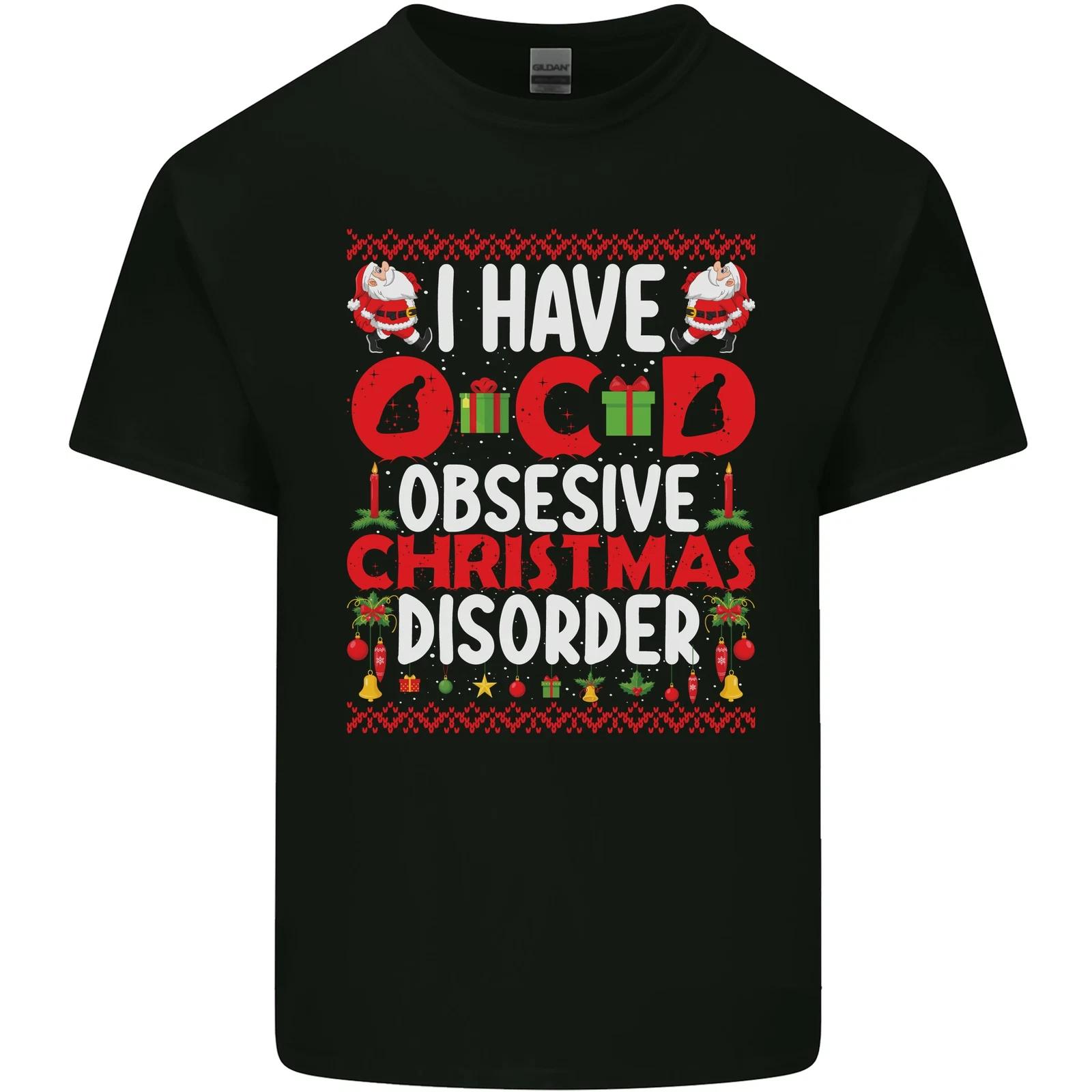 Christmas OCD Funny Xmas Kids T-Shirt Childrens M