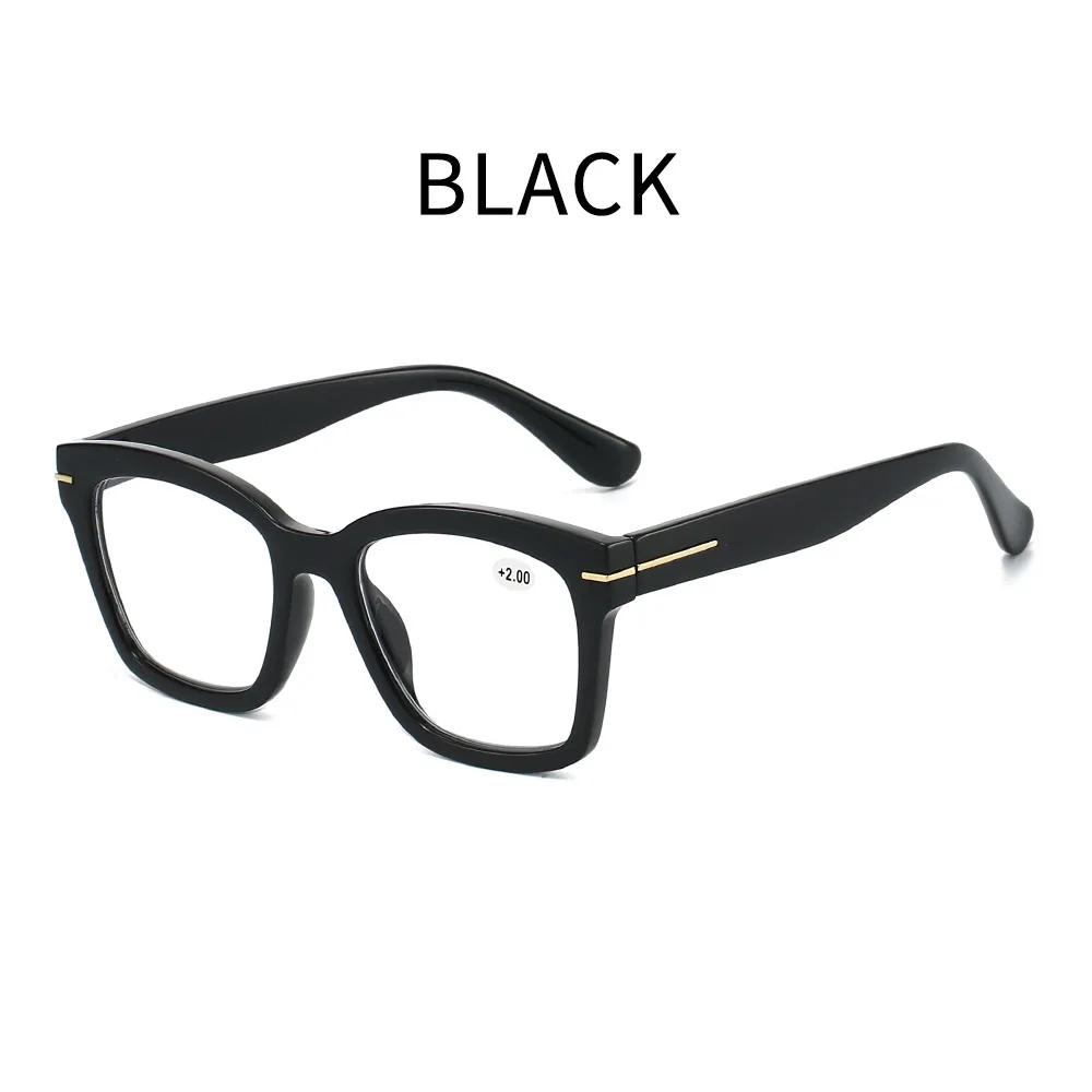 

Men Women New Fashion High-Definition Large Frame Reading Glasses Neutral Personality Fashion Luxury Reading Presbyopia Glasses 0