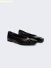 Fashion Black Five-Toe Flats Shoes Slip On Fashion Casual Shoes Shallow Mary Jane Round Toe Leather Shoes 2025 New Women Sheepskin Shoes