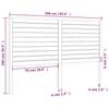 Headboard 166 X 4 X 100 Cm Solid Pine Wood