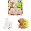 Cartoon Plush Car Tissue Box Holder With Storage Bin For Auto Organizer And Cute Decor