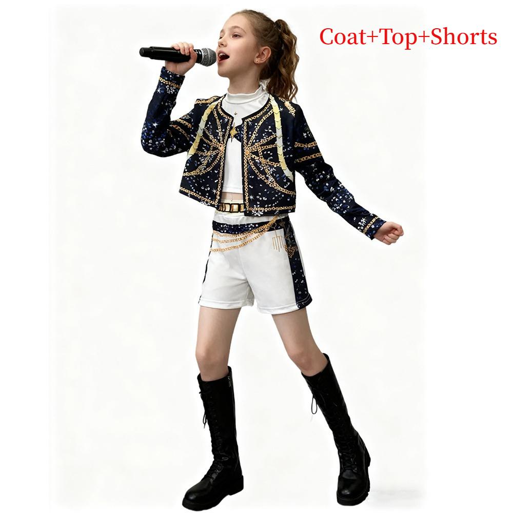KPop Film Dämonenjäger Gleicher Stil Mädchenkleidung Kinder Halloween Cosplay Party Zoey Rumi Mira Kostüm Neu