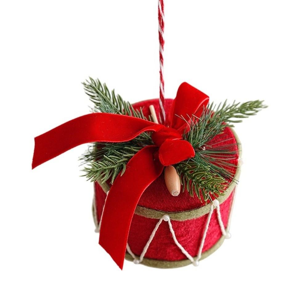 Assorted Shapes Christmas Fabric Ornament Foam Inner Holiday Fabric Charm Seasonal Display