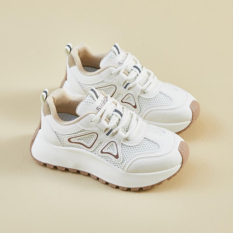 

Женские летние кроссовки из дышащей сетки. Удобные кроссовки на шнуровке. Прогулочные туфли из искусственной кожи на массивной платформе. Нескользящие женские теннисные кроссовки. 40