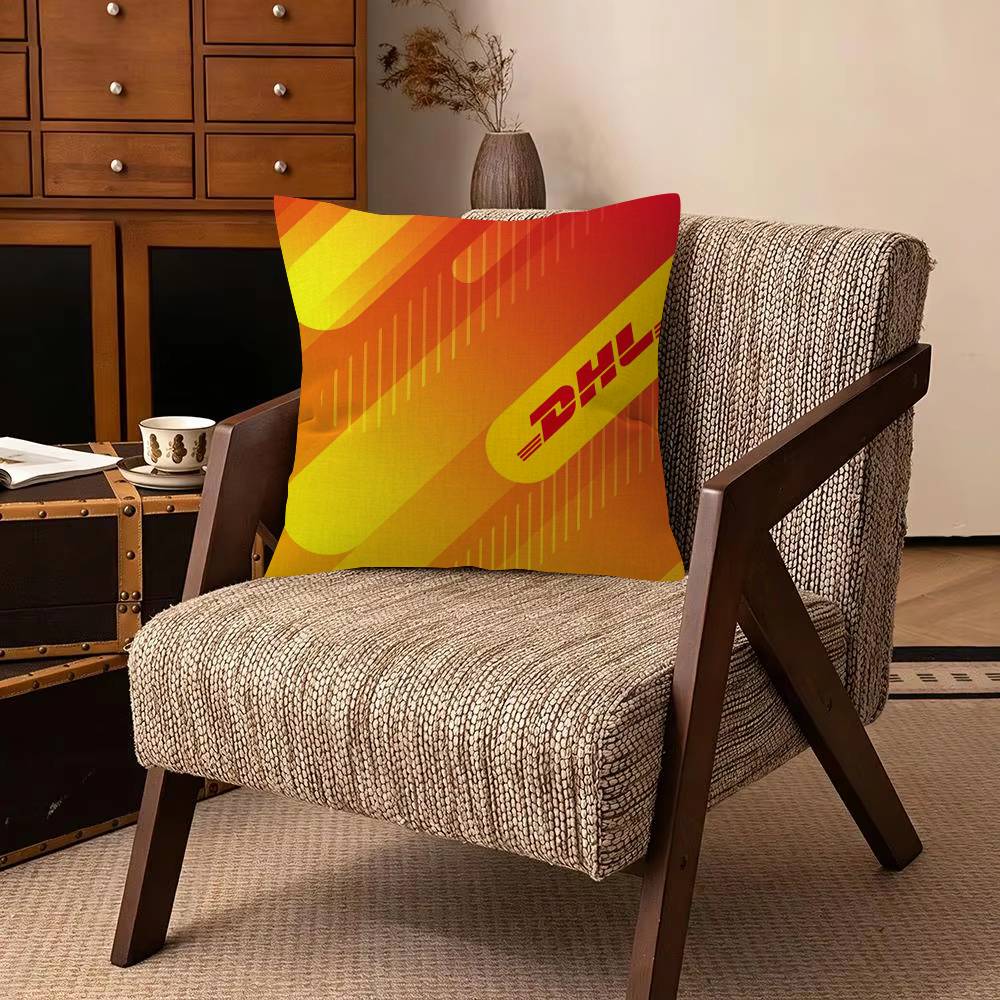 Logistics Brand DDhl Decorative Pillowcase Square Pillowcase Home Office Decorative Cushion Cover