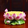 Embossed Ceramic Lotus Candlestick for Household Offerings To Buddhist Temple Elders, Butter Lamp Candlestick Feng Shui