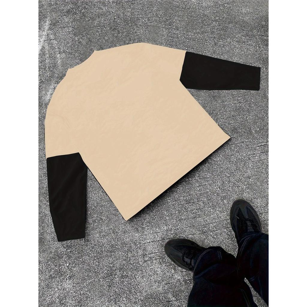 Men'S High Street Hip-Hop Dark Style Double Sleeve Print T-Shirt, a Fashionable New Arrival for Spring