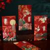6pcs Traditional New Year Red Envelopes Hongbao Good Luck Red Pocket Money Packet  Bonus