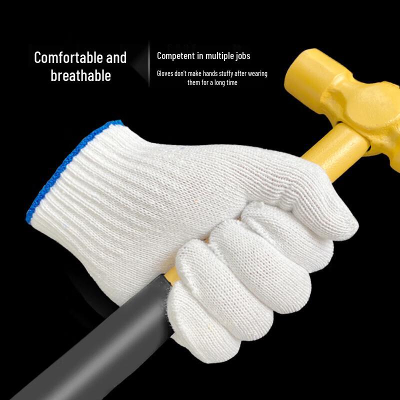 NHZHIWNHZHIW Heavy-Duty White Cotton Work Gloves