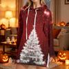 Women's Casual Long Sleeve Christmas Print Hoodie for Winter Holiday
