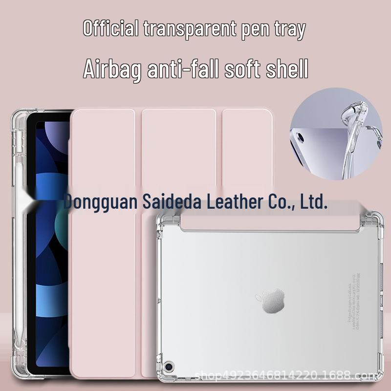 iPad 11 Protective Case with Pen Holder - Fits 6th Gen, 7th Gen, 10.2" Airbag, Pro 12.9" Models, Transparent Cover