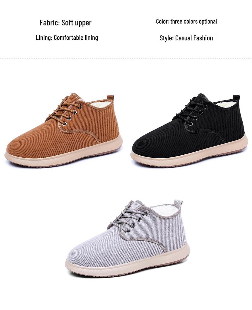 Women's Winter Warm Ankle Snow Boots - Soft Sole, Comfortable, Lightweight, Versatile Cotton.