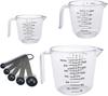 Plastic Measuring Cups, Baking Measuring Cups, 150ml, 300ml, 600ml, Easy-to-Read Measurements, Accurate Cooking