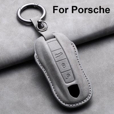 Housse de protection en cuir pour clé de voiture pour Porsche Panamera Carman Macann Bobst Cayenne 911 970 981 991 996 Porte-clés Accessoires de clé