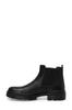 Men's Fashion Flat Heeled Booties Black Boat Shoes