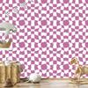 Wallpaper Casual Checkerboard Purple and White 50x1000