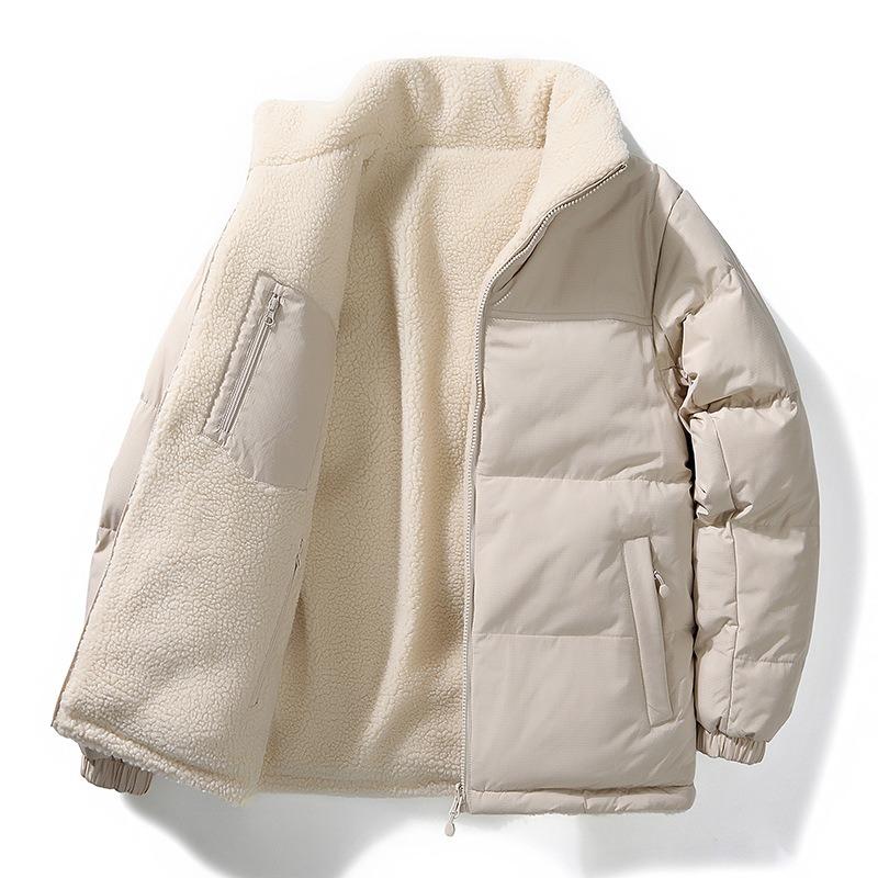 Trendy Winter Clothing Men's Parkas Wool Warm Coat Windproof Thick Coat Stand Collar Color Men's Coat