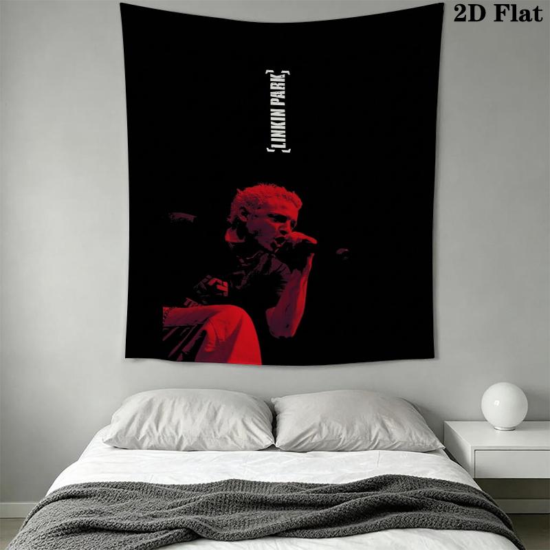 Linkin Park Wall Tapestry Aesthetic Wall Hanging Printed Fabric Blanket Decorative Tapestries for Bedroom Living Room Home Decor