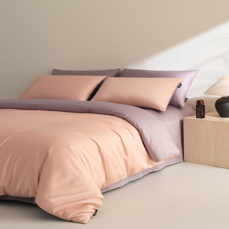 100% Cotton Long-Staple Sateen Bedding Set Luxury Soft Bed Sheets Duvet Cover