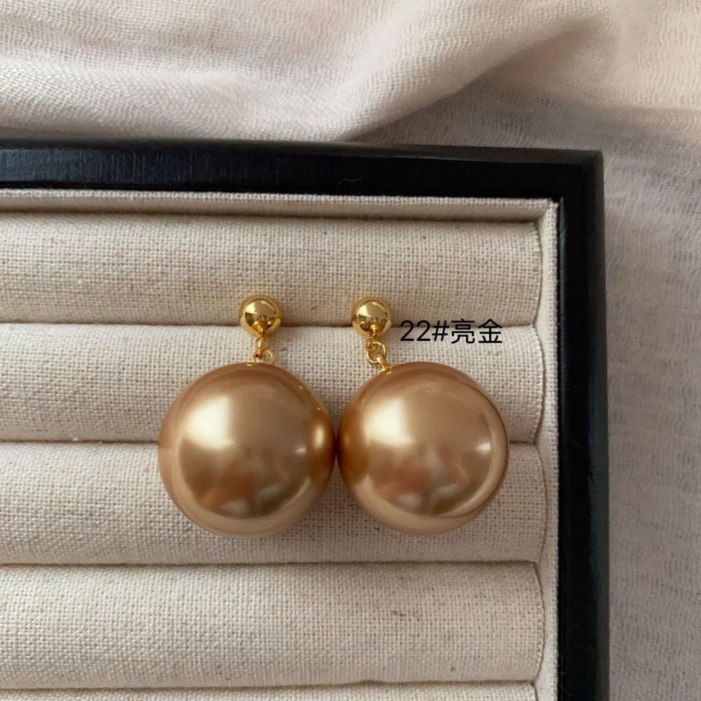 Simple Pearl Earrings Large Earrings Stud Earrings Versatile Fashion Women High-End Celebrity Temperament Light Luxury Earrings