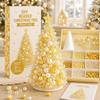 Kit de manualidades para árbol de Navidad con cuentas DIY, Mini árbol de cuentas con adorno superior exquisito, Decoración de mesa navideña hecha a mano para el hogar Christma