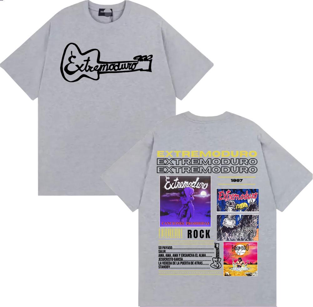 Rock Band EXTREMODURO Album Cover T-shirts for Men Retro 90s Hip Hop Classic T Shirt Summer Tops Oversized Short Sleeve T-shirt