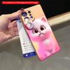 2DFlat Samsung phone case Pink Fluffy Kitten Phone Case Applicable to Galaxy S23 S24 S25ULTRA S26 A12 A14 A15 A16 A54 A55