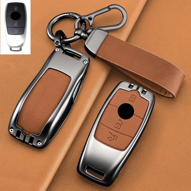 For Mercedes Benz new key protection case C260L shell E300L buckle A200L car glass/GLB/GLC/GLE high-end feel