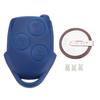 Ford 3-Button Car Key Shell (Blue) with Rear Battery