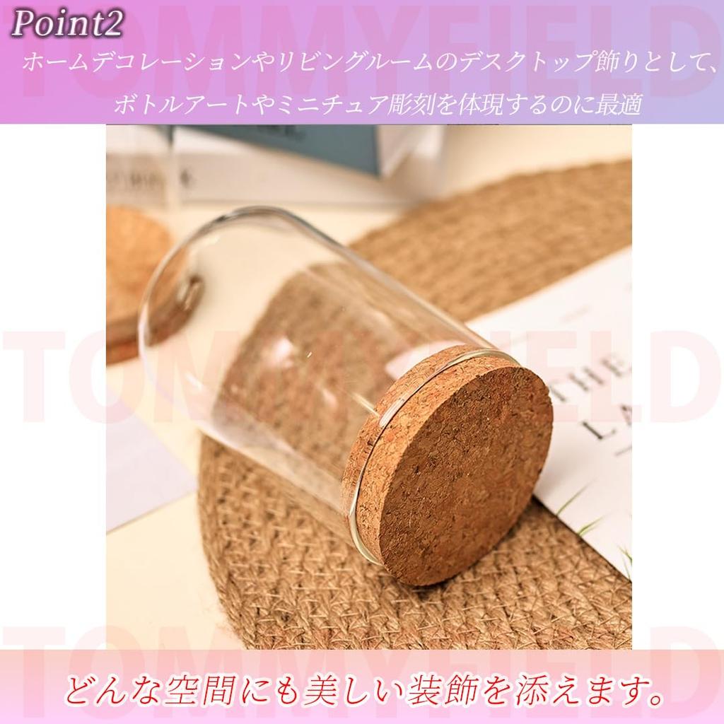 TOMMYFIELD Glass Dome with Clear Glass Cover and Cork Base for Home Decoration (Dome) [Parallel Import]