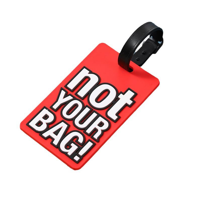 Soft PVC Rubber Luggage Tag with Boarding Strap and ID/Card Holder