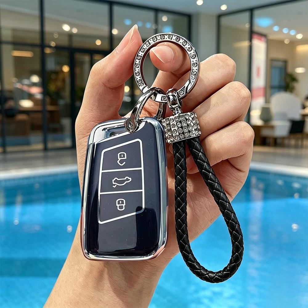 For Volkswagen Vw Tiguan Mk2 Magotan Passat B8 Cc For Skoda Superb A7 Tpu Car Key Case Full Cover Shell Fob Accessories