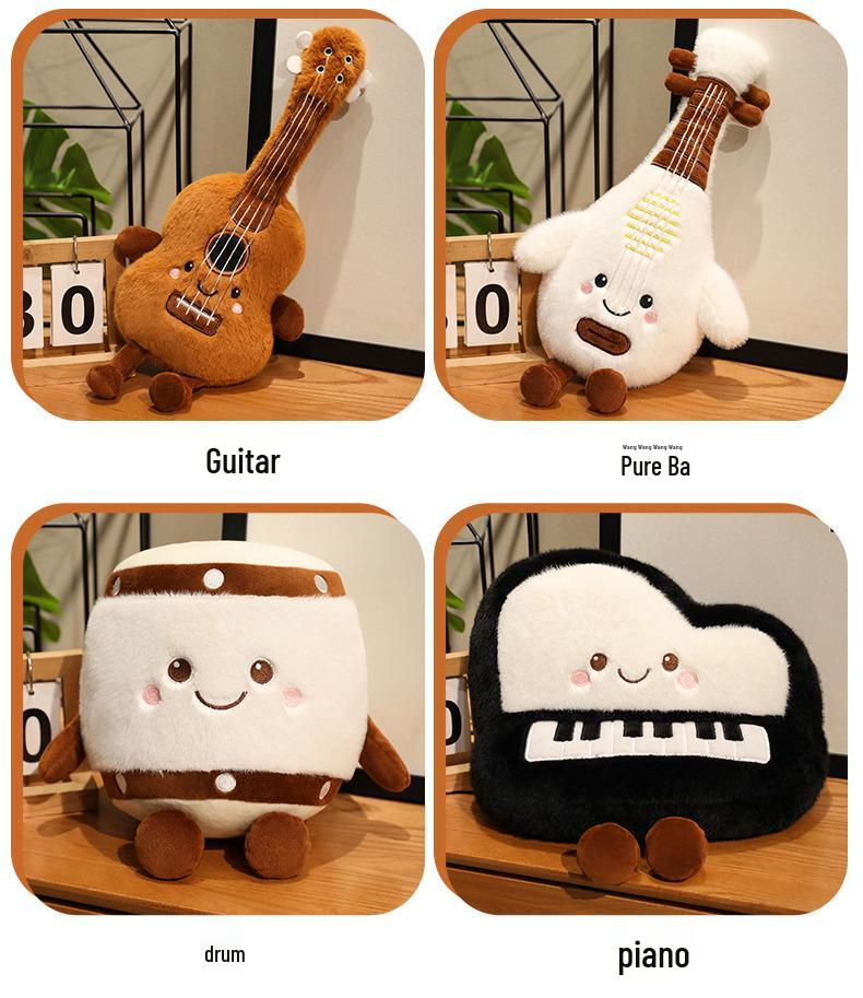 Brinquedo de Pelúcia de Instrumento Musical: Boneco Travesseiro de Zhongruan, Suona, Erhu, Guzheng, Piano Presente de Aniversário