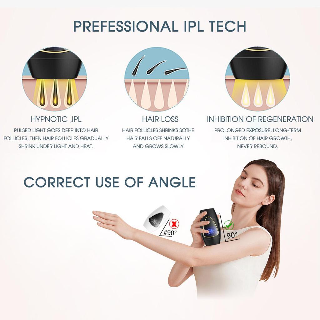 1pc IPL Laser Hair Removal Devices for Women Epilators Painless Pulses Light Permanent Depilator Bikinis Body Armpits Legs Home Use
