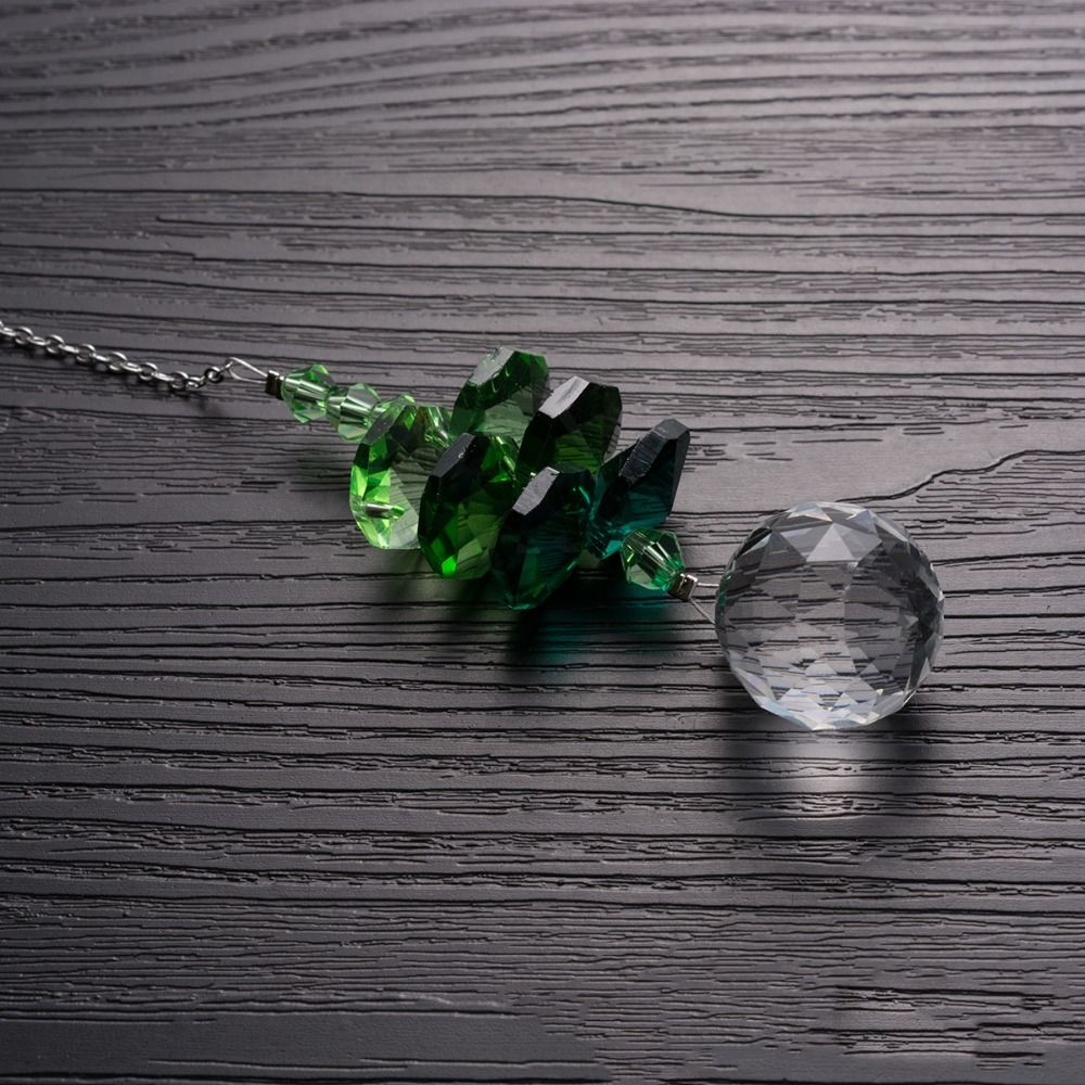 5Pcs Colorful Crystal Wind Chime Rotating Sun Catcher Light Collection Pendant  Blessing