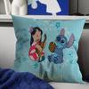 Cartoon S-Stitch And L-Lilo Cushion Cover Inches Farmhouse Decor Home Throw Pillow Covers For Couch Decorations