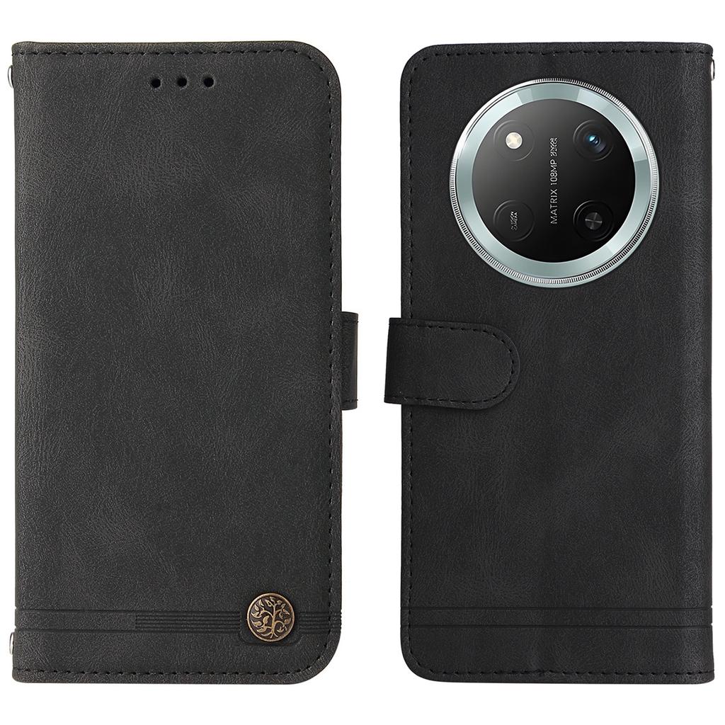 For Honor Magic7 Lite 5G/X9c 5G/X60 Pro 5G Leather Wallet Cases Skin Touch Phone Cover Stand with Strap