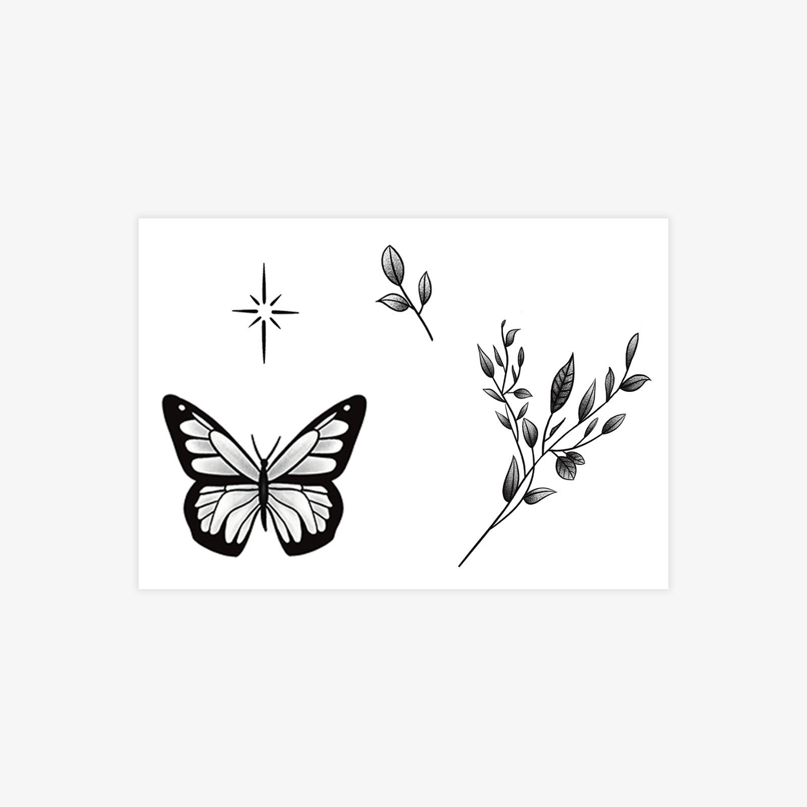 Simple and high-end small fresh and cute cat claw star moon tattoo sticker 10*7