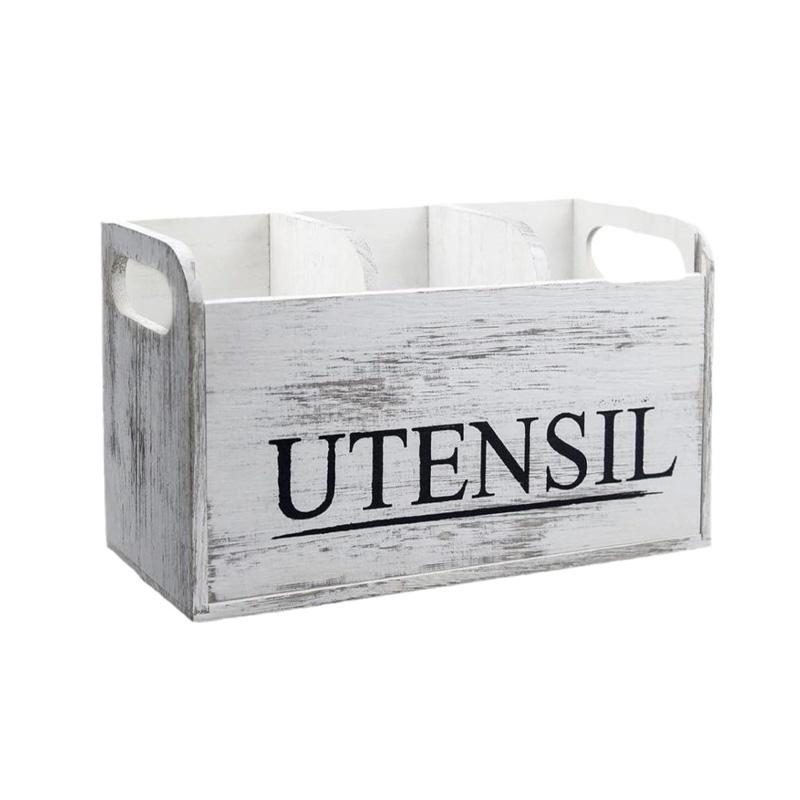 

Деревянный ящик для хранения кухонный многосекционный нож вилка ложка ящик для хранения столовых приборов