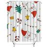 TU Christmas Shower Curtain Festive Holiday Waterproof Bathroom Decor Farmhouse Merry Xmas Pattern Fabric Backdrop Festive Home