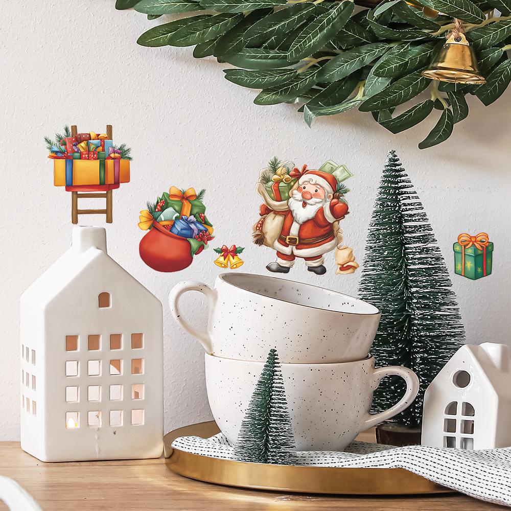 Cartoon Santa Claus Giving Gifts, Switch Stickers, Home Background Beautification and Decoration Wall Stickers