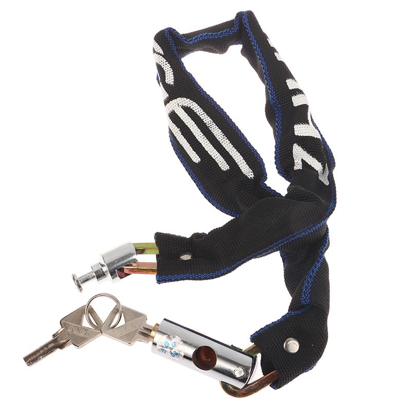 Bike Chain Lock Bicycle Heavy Duty Safety Lock 60Cm Metal Anti-Theft Mountain Bike Road Motorcycle Scooter Padlock With Key