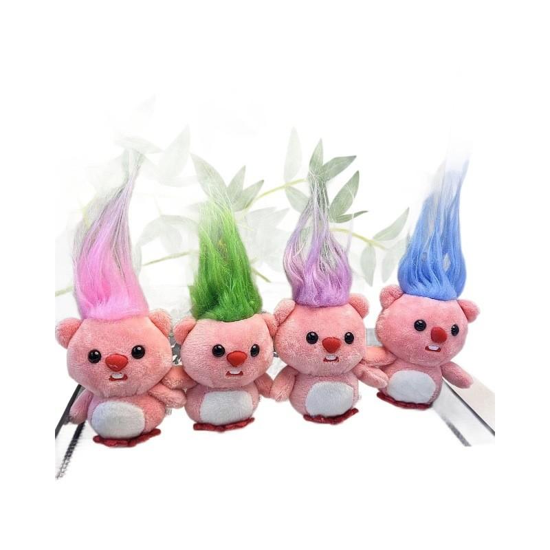 Plush Playful Loopy Beaver Doll Keychain Featuring Ultra Soft Material In Various Colors