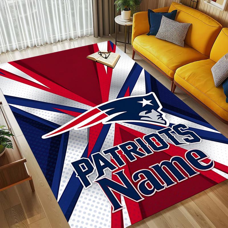 Custom Patriots Name Area Rug Living Room Nonslip Soft Carpet For Bedroom Game Playroom Sofa Office Home Decor Doormat Christmas Gift C103102