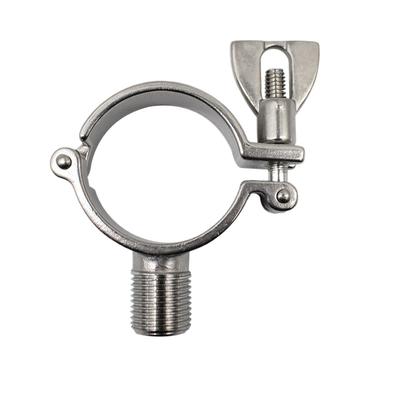 1/2" BSPP Male 12.719/25/32/38 152mm 1/2"-6" Tube 304 Stainless Steel Sanitary Clamp Clip Holder Pipe Bracket Support Homebrew
