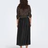 Women's JDY Black Pleated Long Skirt Boa Elastic Waist