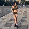 2025 Summer Women’s Low Waist Camouflage Denim Shorts – Versatile, Comfortable, Bodycon Hot Pants