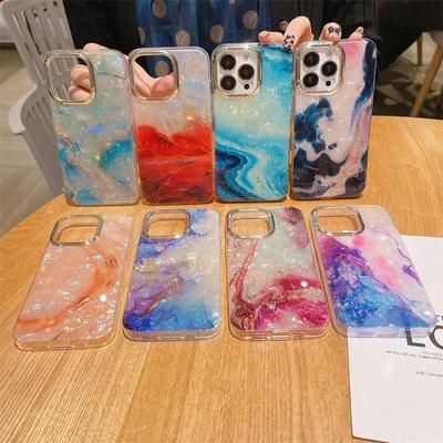 Luxury New Marble Shell Pattern Cell Phone Cover Shockproof Mobile Phone Case for iPhone 11 12 13 14 Plus 15 16 Pro Max 17 Air