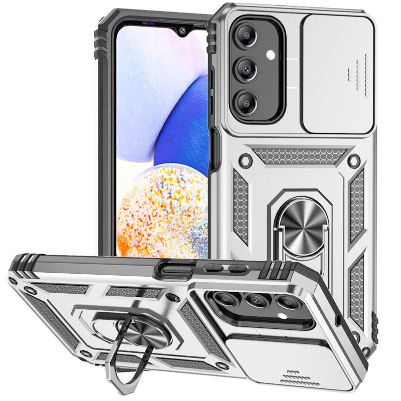 For Samsung Galaxy A55 Case Slide Lens Camera Peotection Armor Phone Case  For GalaxyA55 A55 A 55 Car Magnetic Holder Ring Cover
